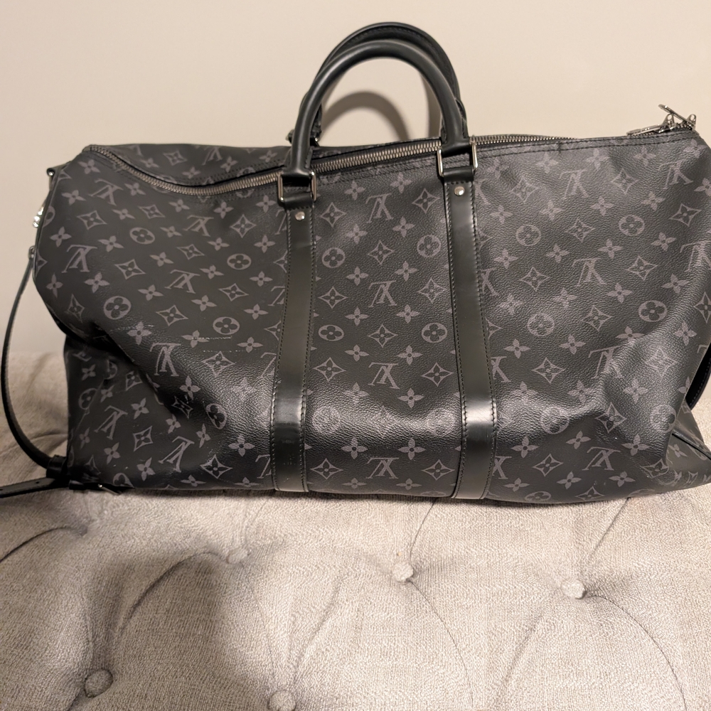 Louis Vuitton Gray Monogram Duffel Bag